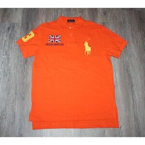 Men's Ralph Lauren Polo Great Britain #3 Manchester United Soccer Rugby Shirt